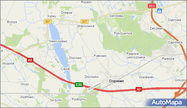 mapa Fiałkowo, Fiałkowo na mapie Targeo