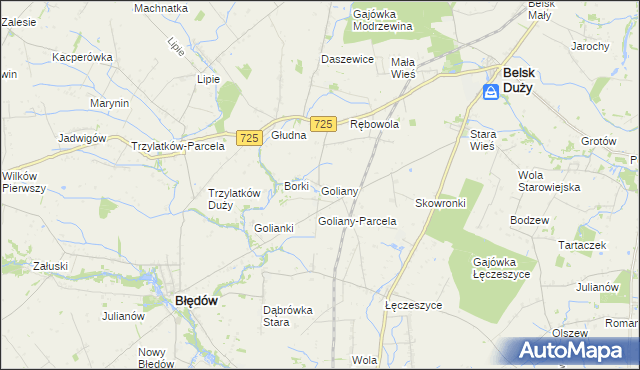 mapa Goliany, Goliany na mapie Targeo