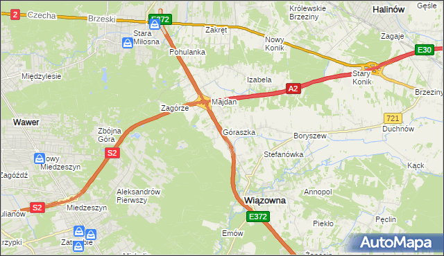 mapa Góraszka, Góraszka na mapie Targeo