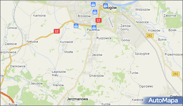 mapa Jaczów, Jaczów na mapie Targeo