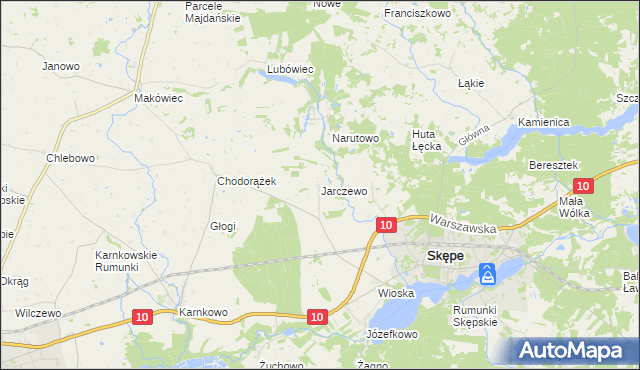 mapa Jarczewo, Jarczewo na mapie Targeo