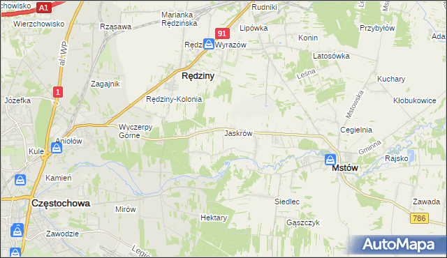 mapa Jaskrów, Jaskrów na mapie Targeo