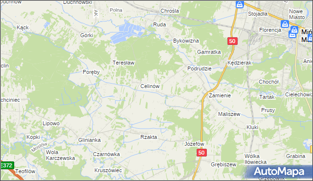 mapa Jędrzejnik, Jędrzejnik na mapie Targeo