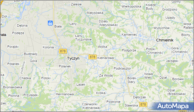 mapa Kielnarowa, Kielnarowa na mapie Targeo