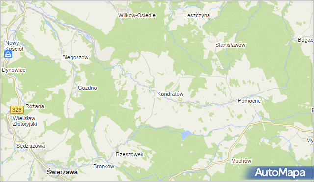 mapa Kondratów, Kondratów na mapie Targeo