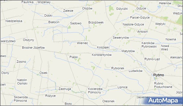 mapa Konstantynów gmina Kocierzew Południowy, Konstantynów gmina Kocierzew Południowy na mapie Targeo