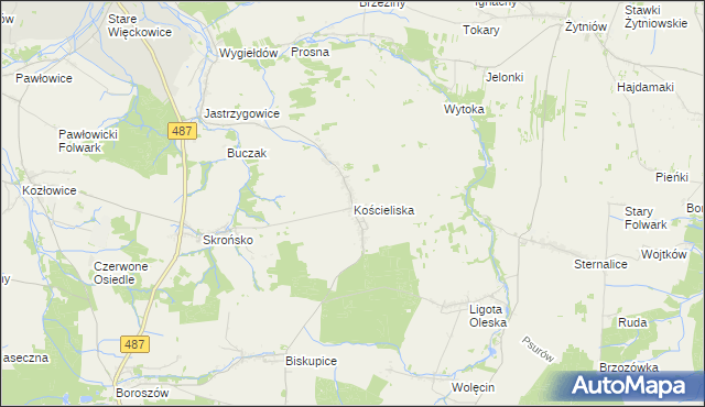 mapa Kościeliska, Kościeliska na mapie Targeo