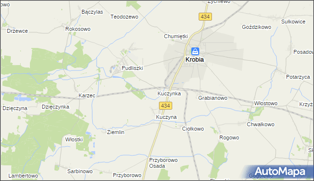 mapa Kuczynka, Kuczynka na mapie Targeo