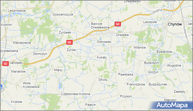 mapa Kukały, Kukały na mapie Targeo