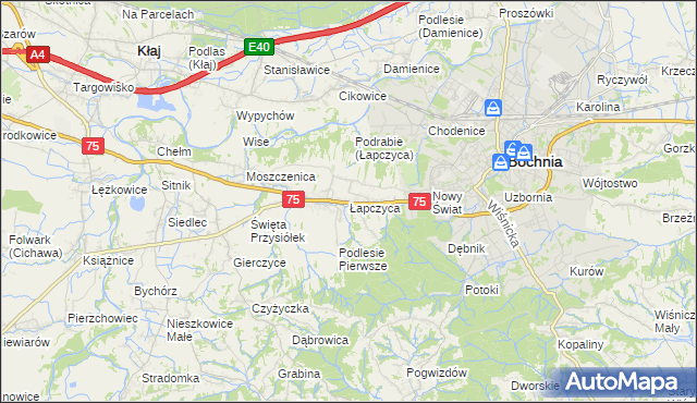 mapa Łapczyca, Łapczyca na mapie Targeo