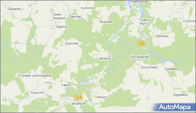 mapa Lękwica, Lękwica na mapie Targeo