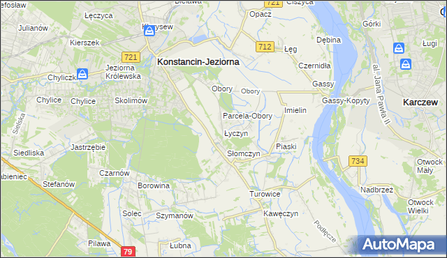 mapa Łyczyn gmina Konstancin-Jeziorna, Łyczyn gmina Konstancin-Jeziorna na mapie Targeo