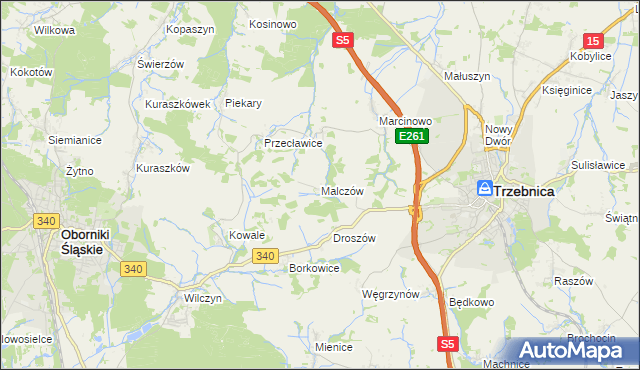 mapa Malczów, Malczów na mapie Targeo