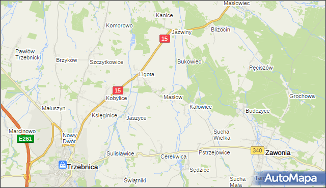 mapa Masłów, Masłów na mapie Targeo