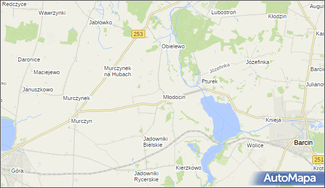 mapa Młodocin, Młodocin na mapie Targeo