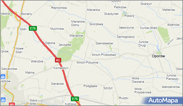 mapa Mnich-Probostwo, Mnich-Probostwo na mapie Targeo