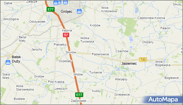 mapa Pabierowice, Pabierowice na mapie Targeo