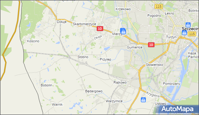 mapa Przylep, Przylep na mapie Targeo