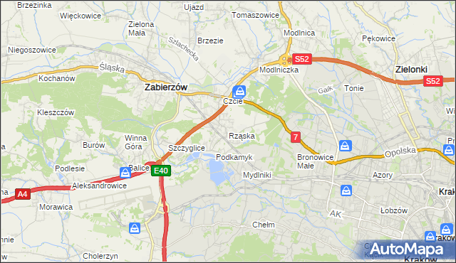 mapa Rząska, Rząska na mapie Targeo