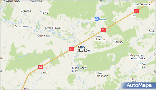 mapa Stary Szelków, Stary Szelków na mapie Targeo