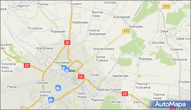 mapa Szosa Turecka, Szosa Turecka na mapie Targeo