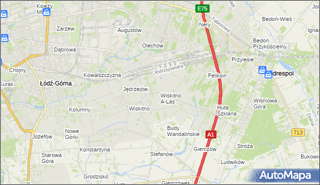 mapa Wiskitno A-Las, Wiskitno A-Las na mapie Targeo