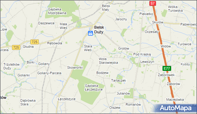 mapa Wola Starowiejska, Wola Starowiejska na mapie Targeo