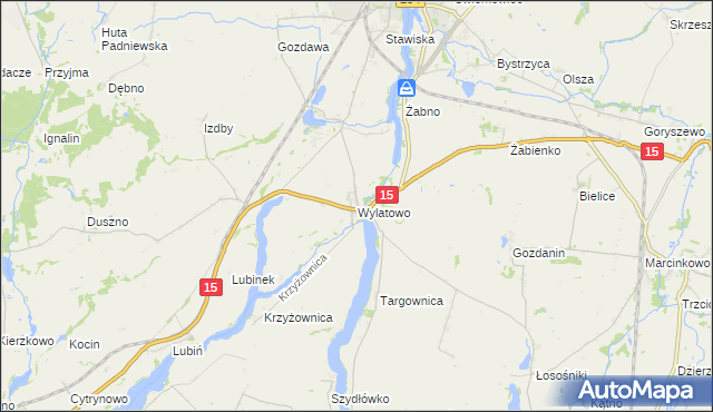 mapa Wylatowo, Wylatowo na mapie Targeo