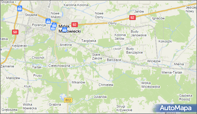 mapa Zakole-Wiktorowo, Zakole-Wiktorowo na mapie Targeo