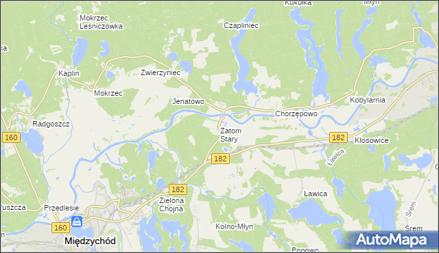 mapa Zatom Stary, Zatom Stary na mapie Targeo