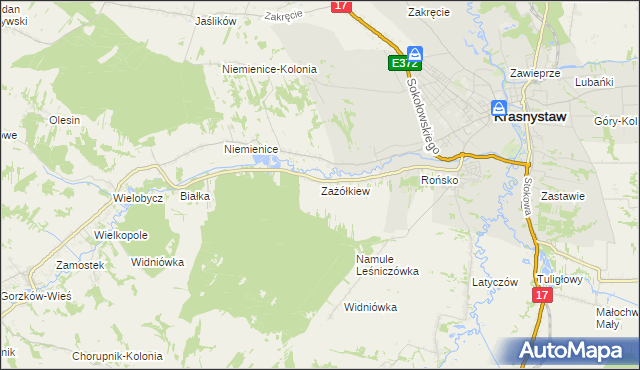 mapa Zażółkiew, Zażółkiew na mapie Targeo