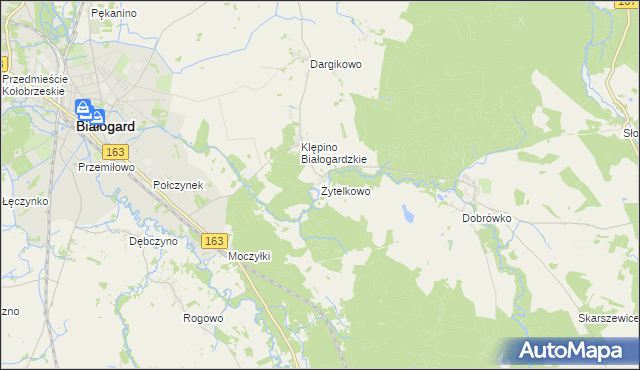 mapa Żytelkowo, Żytelkowo na mapie Targeo