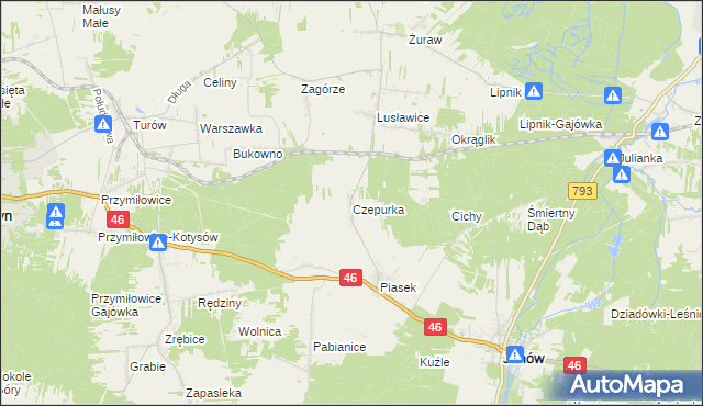 mapa Czepurka, Czepurka na mapie Targeo