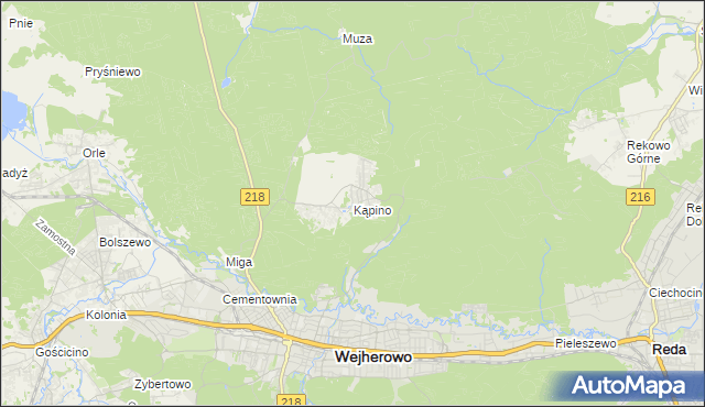 mapa Kąpino, Kąpino na mapie Targeo