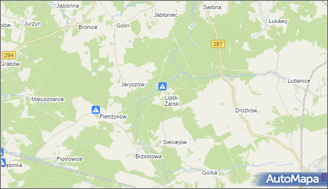 mapa Lipsk Żarski, Lipsk Żarski na mapie Targeo