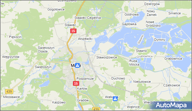 mapa Sławoszowice, Sławoszowice na mapie Targeo