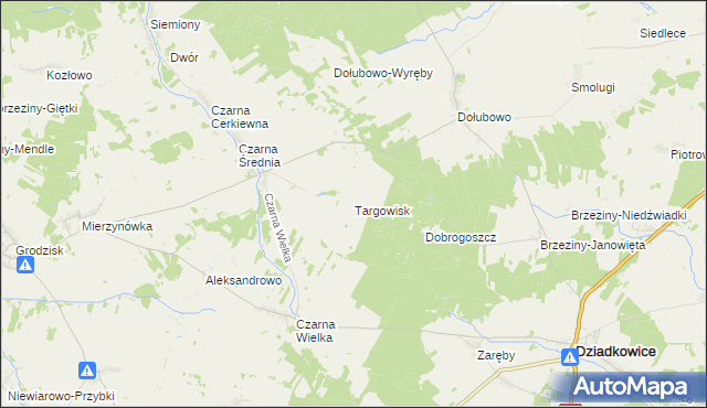 mapa Targowisk, Targowisk na mapie Targeo