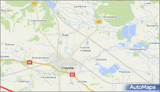 mapa Kolonia Kołłątaja, Kolonia Kołłątaja na mapie Targeo