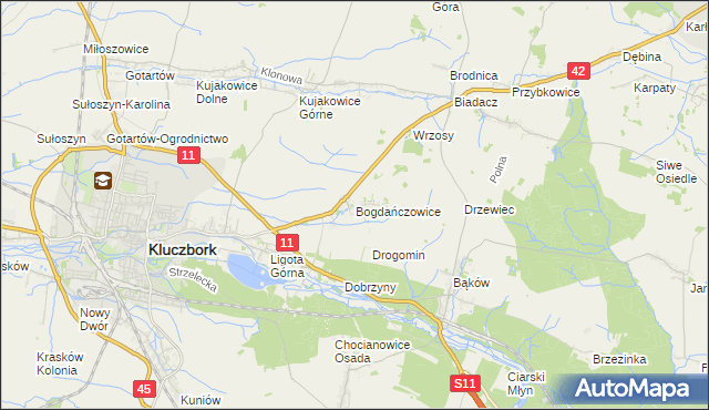 mapa Bogdańczowice, Bogdańczowice na mapie Targeo