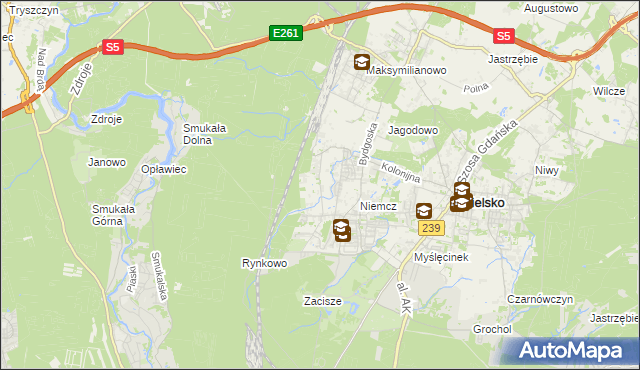 mapa Jagodowo Leśniczówka, Jagodowo Leśniczówka na mapie Targeo