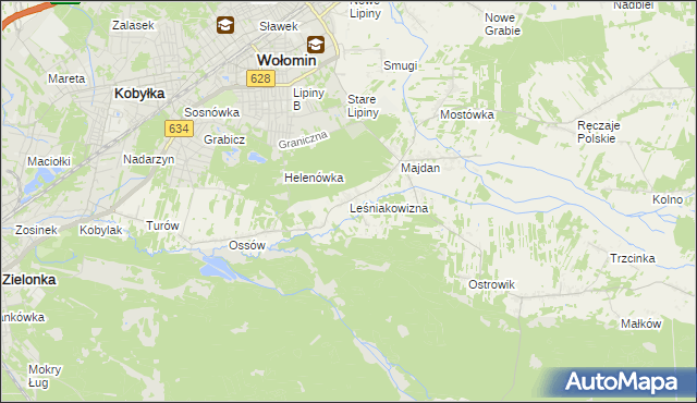 mapa Leśniakowizna, Leśniakowizna na mapie Targeo