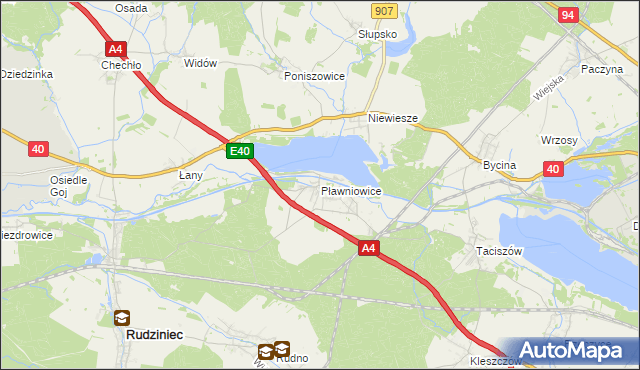 mapa Pławniowice, Pławniowice na mapie Targeo