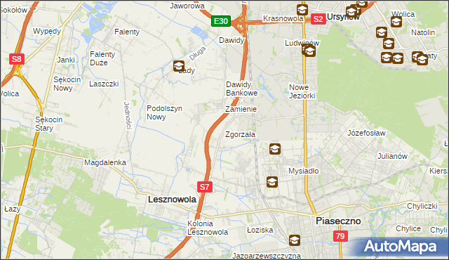 mapa Zgorzała, Zgorzała na mapie Targeo