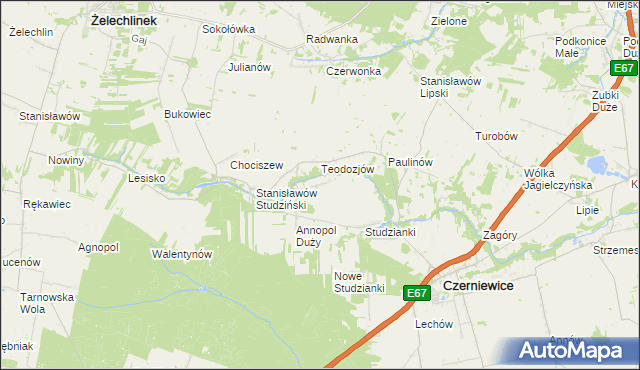 mapa Annopol Mały, Annopol Mały na mapie Targeo