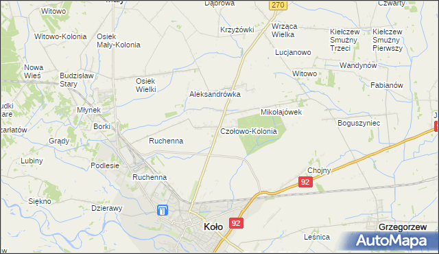 mapa Czołowo-Kolonia, Czołowo-Kolonia na mapie Targeo