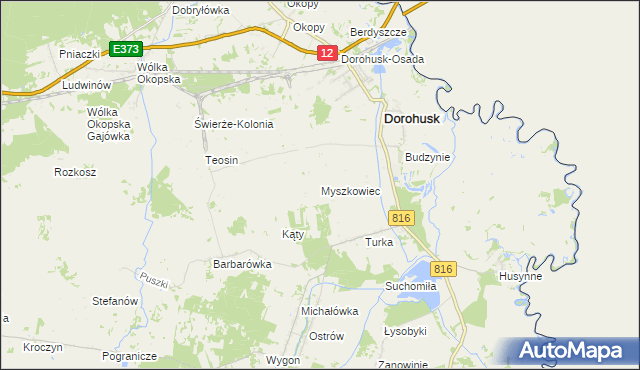 mapa Myszkowiec, Myszkowiec na mapie Targeo