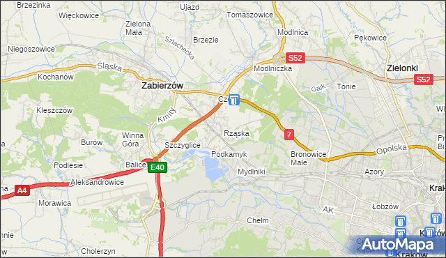 mapa Rząska, Rząska na mapie Targeo