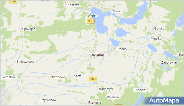 mapa Wijewo, Wijewo na mapie Targeo