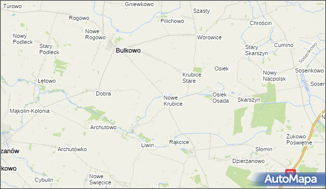 mapa Nowe Krubice, Nowe Krubice na mapie Targeo