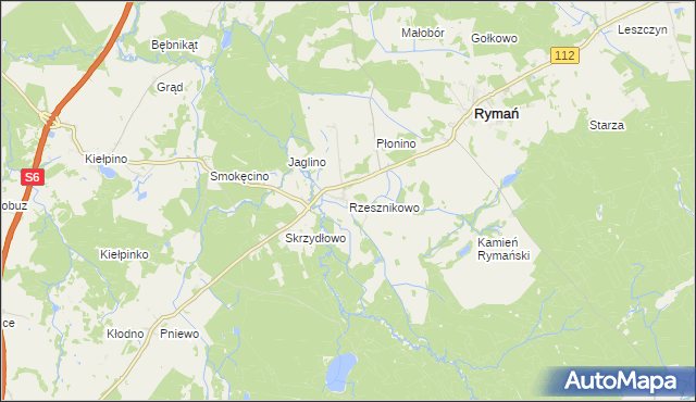 mapa Rzesznikowo, Rzesznikowo na mapie Targeo